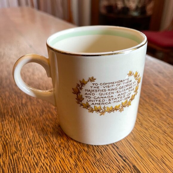 King George VI Queen Elizabeth 1939 US Canada Trip Commemorative Tea Cup - Picture 3 of 5